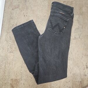 Wrangler Q-Baby Black Straight Leg Jeans Western Cowgirl Size 5/6 Fits S/M 30